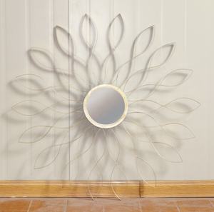 Miroir mural rond de grande taille en or, décorations antiques pour salon, miroir mural - Product Image 5