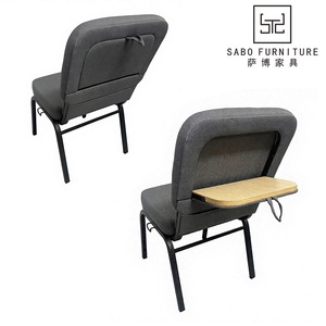 Silla de Iglesia Metálica Moderna con Respaldo Integrado y Bolsillo Personalizable con Logotipo, Silla Coreana para Teatro, Hotel o Muebles Escolares - Product Image 1