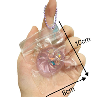 Gantungan Kunci Mini Dumpling Mainan Squishy Cakar Kucing, Aksesoris Tas Berkilauan, Mainan Remas untuk Perlengkapan Mesin Vending, Souvenir Pesta