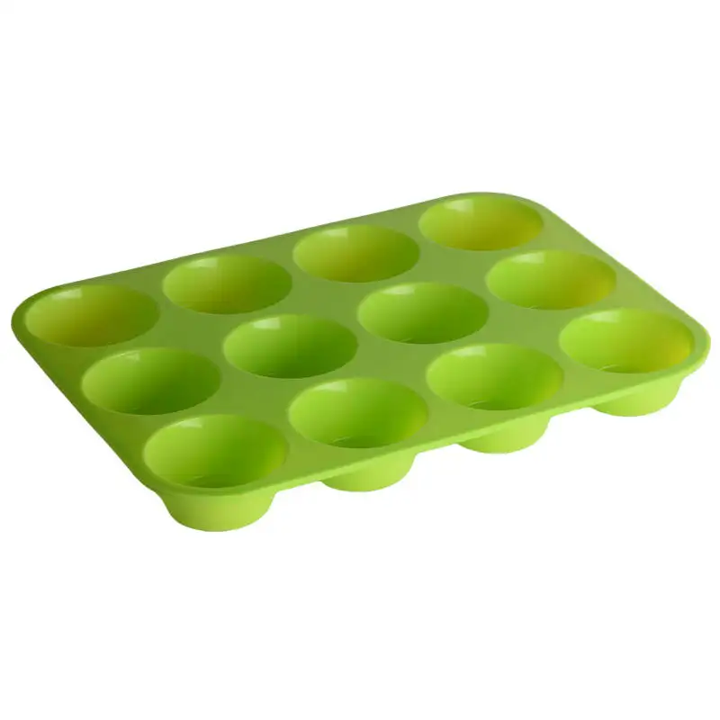 Cao cấp Silicone Muffin tin 100% không độc hại không dính BPA miễn phí bakeware 12 cup Kích thước muffin và cupcake Baking Pan