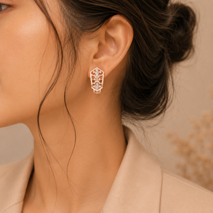 Boucles d'oreilles pendantes de créateur en or 22 carats pour femme, légères, élégantes, bijoux de mariage, pour fêtes et occasions spéciales, accessoire de mode - Product Image 5