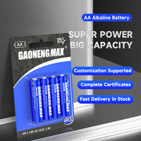 GAONENGMAX Pile alcaline primaire sèche personnalisée OEM ODM non rechargeable 1,5 V LR6 AA pour appareils électroménagers, jouets et outils électriques