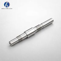 Axe d'entraînement à section moletée en acier inoxydable poli, usiné CNC, pièce tournée de précision, OEM, faible alésage, usinage par électroérosion à fil