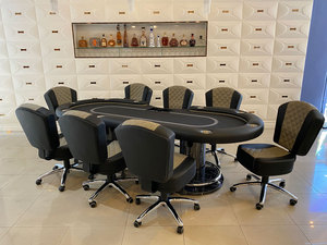 โต๊ะโป๊กเกอร์สั่งทำสุดหรูทันสมัย โต๊ะโป๊กเกอร์เท็กซัสโฮลเอ็มแบบกำหนดเอง คุณภาพดีที่สุดสำหรับคาสิโน - Product Image 6