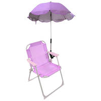 Chaise de plage pliable pour enfants avec parasol réglable et sac isotherme, chaise de patio portable pour tout-petits