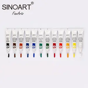 SINOART, artista personalizado, Colores acrílicos, 12ml/tubos OEM, juego de pintura acrílica, proveedor de arte profesional, color acrílico para pintar