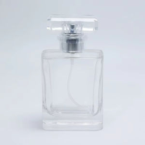 Flacon de parfum vide de luxe personnalisé transparent noir carré imprimé sérigraphié 30ml 50ml 100ml avec pulvérisateur et diffuseur à bâtonnets - Product Image 5