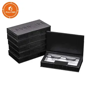 Paperboard Eyelash Packaging Box With Tray Private Label Eyelash Custom Box Packaging For 3D Mink Eyelashes Box