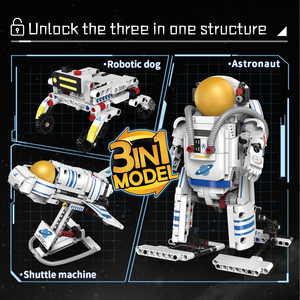 Aplicación de programación de Control remoto bloques de construcción Diy tres en uno espacio astronauta rompecabezas modelo de ladrillo conjunto juguetes para niños - Product Image 3
