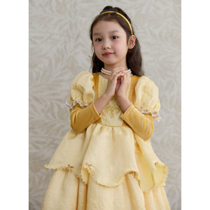 Robe <span class=keywords><strong>de</strong></span> <span class=keywords><strong>princesse</strong></span> élégante en velours brodé pour filles SonnyKids, style court d'<span class=keywords><strong>hiver</strong></span>, luxe léger, pour 5 ans - Product Image 4