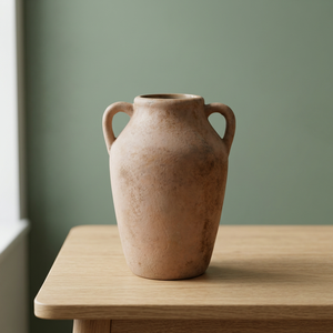 Rustic Nordic <b>Ceramic</b> Tabletop Flower <b>Vase</b> Handmade Double Handle Porcelain for Home Wedding Decor 4-8in Width 8-16in Height - Product Image 3