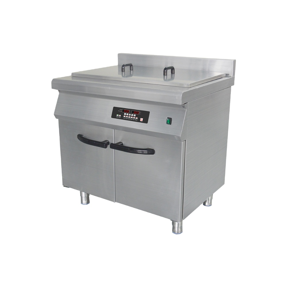 Промышленные Индукционные фритюрницы для картофеля, фритюрница большой объем 40 л из нержавеющей стали с реальной температурой