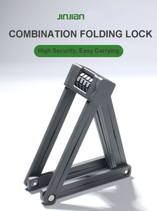 JINJIAN Antivol robuste en acier trempé, antirouille, pliable, compact, haute sécurité <span class=keywords><strong>pour</strong></span> vélo, scooter, moto - Product Image 2