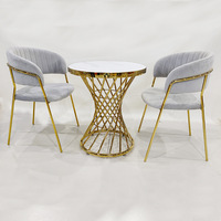 Ensemble de chaises de salle à manger en velours de style moderne pour salons, chambres, hôtels, restaurants et usage commercial
