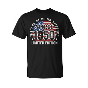 Camiseta vintage con bandera de Estados Unidos de 1950, 75 años, edición limitada - Product Image 3
