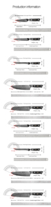 IOKO 67 Layers Damascus Santoku Chef Knife Set Butcher Cleaver Japanese Style G10 Handle Paring Sushi Beef Kitchen Knife Set - Product Image 6