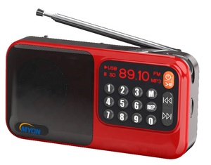 <span class=keywords><strong>Myon</strong></span> MR-05 1200mAh ชาร์จได้ดิจิตอล FM USB TF การ์ดหูฟัง5W แบบพกพาวิทยุกระเป๋าแหล่งจ่ายไฟ DC - Product Image 6