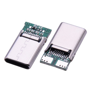 2-Port Type-C nam cắm với 4-core USB nối stamping đồng thiết kế cho sạc và truyền dữ liệu 2 Hàn Pads - Product Image 2