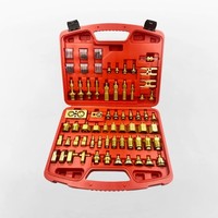 Kit d'adaptateurs de test de fuite pour climatisation automobile, embouts de détection de fuite AC, raccords de test de pression, ensemble d'outils de réparation de climatisation automobile