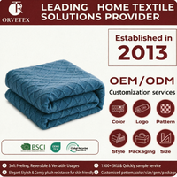 Couverture en flanelle imprimée en polyester 100% personnalisable Orvetex Premium, style européen et américain pour hôtel