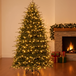 Arbre <span class=keywords><strong>de</strong></span> <span class=keywords><strong>Noël</strong></span> <span class=keywords><strong>artificiel</strong></span> <span class=keywords><strong>de</strong></span> haute qualité <span class=keywords><strong>de</strong></span> l'usine Yi Wu, <span class=keywords><strong>pré</strong></span>-éclairé, avec base, lumières LED multicolores, respectueux <span class=keywords><strong>de</strong></span> l'environnement - Product Image 2