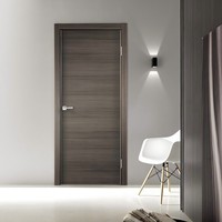 Porte en WPC anti-termites Maplemiles pour chambre à coucher, 45 mm, insonorisée, émail cuit, MDF/WPC, porte en bois