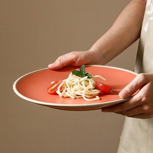 Juego de cena moteado de lujo de moda estilo Ins Rocky <span class=keywords><strong>Italian</strong></span> Coastline Retro Clay Shallow 7 8 10 Inch Plate - Product Image 2