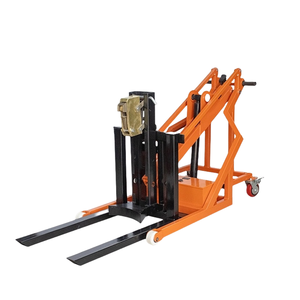 드럼 리프터 수동 앵무새 부리 드럼 리프터 350 kg 배럴 지게차 스틸 드럼 트롤리 - Product Image 1