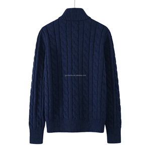 Pull Décontracté Style Paul à Col Montant Demi-Zippé pour Homme et Femme, Tricot de Créateur Nouveau Style avec Logo Cheval RL - Product Image 3