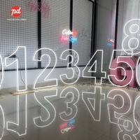 Grandes chiffres néon LED 21 pour fête d'anniversaire 21 ans, décorations pour voiture, entreprise, hôpital - Étanche IP65