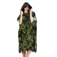 Cotton or Microfiber Beach Poncho with Custom Logo Embroidery for Adult