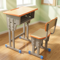 Ensemble bureau et chaise pour étudiant sur mesure, table en plastique et métal pour la maison ou l'école, table d'étude, bureaux et chaises de bureau
