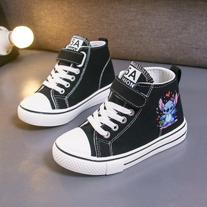 Nuovi Arrivi Primavera e Autunno: Scarpe per Bambini con Caviglia Alta, Motivi Cartoon Carini, Casual, Antiscivolo, in Tela Piatta - Product Image 5