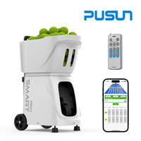 Machine à balles de tennis professionnelle Pusun, intelligente, automatique, avec contrôle par application, équipement d'entraînement au lancer et au tir
