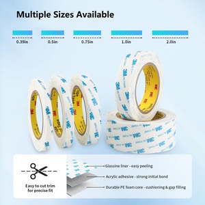 Cinta Adhesiva de Doble Cara de Espuma 3M 1600T, Gancho de PE, Adhesivo Acrílico Blanco Impermeable, Papel Adhesivo Blanco Impermeable 3M - Product Image 2