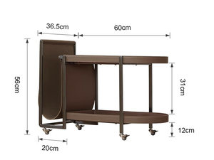 Multifunctionele Italiaanse hoogwaardige groothandel moderne <span class=keywords><strong>trolley</strong></span> lederen bijzettafel woonkamer salontafel met opbergruimte - Product Image 4