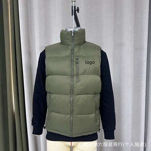 <span class=keywords><strong>Chaleco</strong></span> de Plumón Impermeable Clásico de Invierno con Cuello Alto 100% Algodón, con Logotipo Bordado Personalizado de Alta Calidad OUCHEN - Product Image 5
