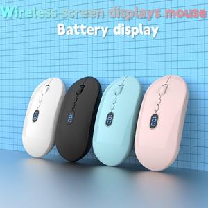 Ratón recargable ultrafino con pantalla digital de alimentación, 5 botones, seguimiento óptico, receptor USB, carga tipo C para ordenador portátil - Product Image 6