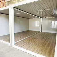 Bâtiment de bureau pliable et mobile à double couche, certifié CE, avec aménagement personnalisé, résistant au feu et au vent