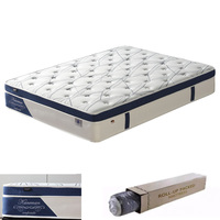Kaneman más Popular 30cm 12 pulgadas Colchon vacío enrollable Gel de refrigeración de espuma viscoelástica colchón de resorte de bolsillo en una caja