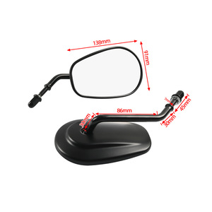 Rétroviseur de moto Harley-Davidson en métal plat côté gauche 138 mm x 91 mm pour remplacement de moto de route - Product Image 1