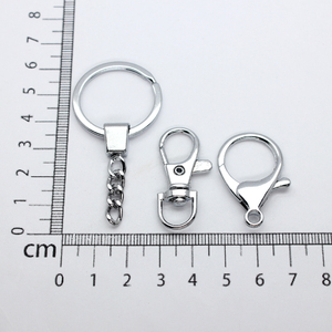 Porte-clés en alliage avec fermoir mousqueton avec chaîne pour bijoux pendentifs pour cadeaux DIY Accessoires manuels - Product Image 4