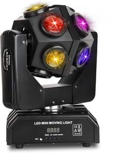 Lampu depan bergerak LED 120W, lampu sorot pesta bola disko strobo cahaya sorot DJ aktivasi suara DMX512, lampu panggung berputar 12LED RGBW 4 in 1 - Product Image 1
