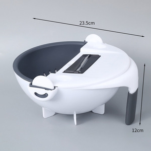 Multi-Function Household Kitchen Cutter Grater Manual Vegetable Slicer Shredder Dicer Chopper with Drain Basket - Product Image 5