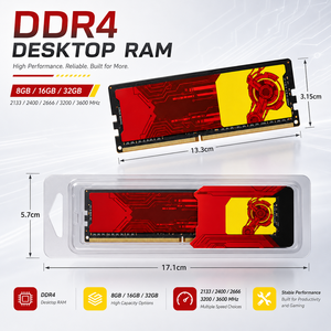 Nouvelle conception de RAM DDR4 pour ordinateur de bureau, 8 Go, 16 Go, 32 Go, 2133 MHz, 2400 MHz, 2666 MHz, 3200 MHz, 3600 MHz, prise en charge de la personnalisation - Product Image 1