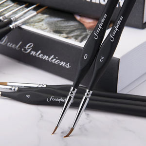 Offre Spéciale petits pinceaux de peinture de détail de grande taille 10 pièces ensemble de pinceaux de peinture de Gouache pour étudiant et artiste - Product Image 4