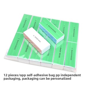 Bloc polissoir rectangulaire en EVA pour ongles, grain 180, 4 faces, motif droit, outil de manucure et pédicure pour salon - Product Image 4