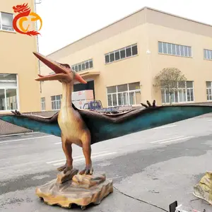 Pterodactylus Life Size Replica Flying Male Open Mouth Dinosaur