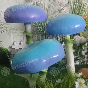 Lámpara LED con forma de hongo azul pequeño para jardín, césped y festivales, iluminación exterior - Product Image 4