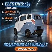 Hot Sell 4 Wheel Ev Voitures électriques moins chères sans permis Mini EV Voiture fermée